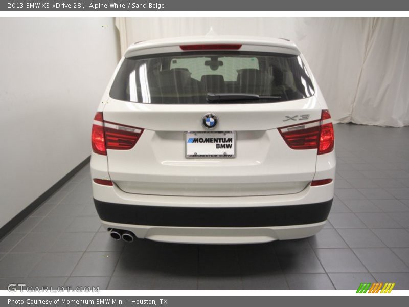 Alpine White / Sand Beige 2013 BMW X3 xDrive 28i