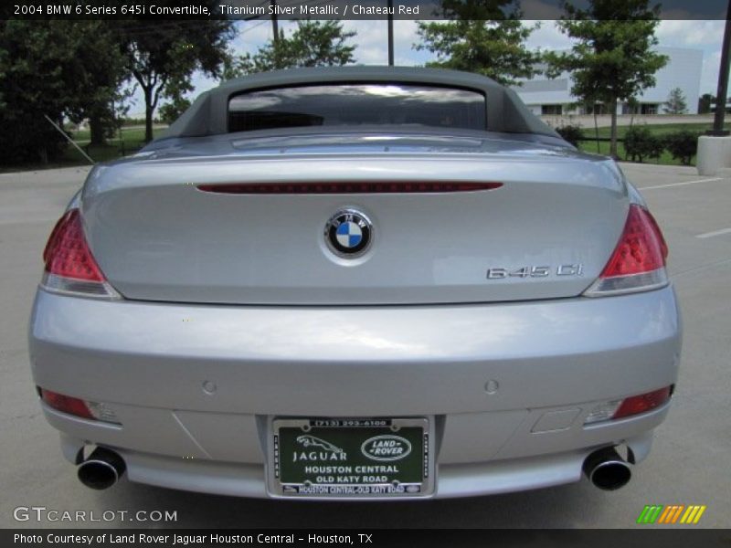 Titanium Silver Metallic / Chateau Red 2004 BMW 6 Series 645i Convertible