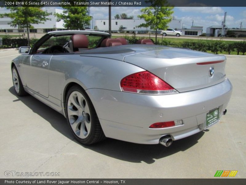 Titanium Silver Metallic / Chateau Red 2004 BMW 6 Series 645i Convertible