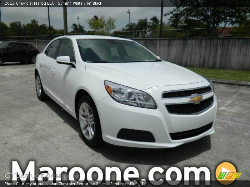 Summit White / Jet Black 2013 Chevrolet Malibu ECO