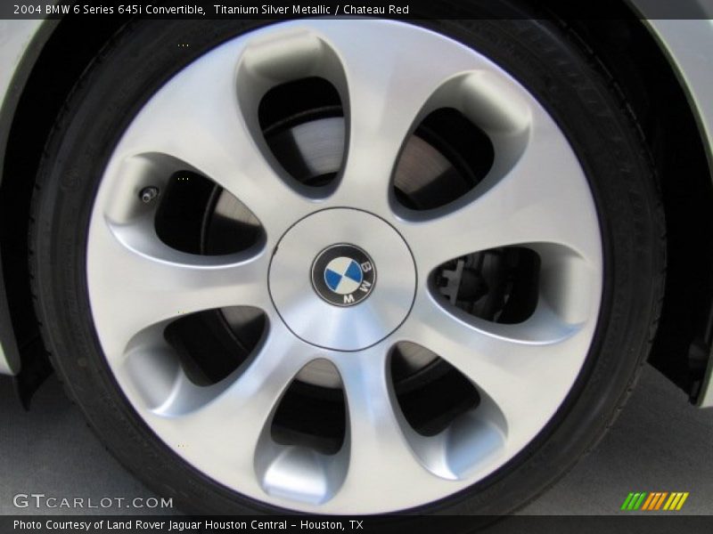 Titanium Silver Metallic / Chateau Red 2004 BMW 6 Series 645i Convertible