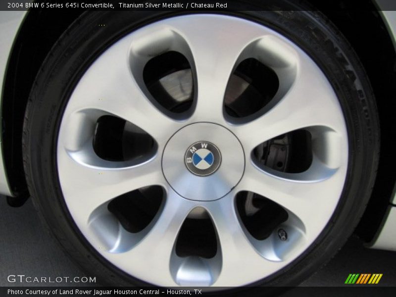 Titanium Silver Metallic / Chateau Red 2004 BMW 6 Series 645i Convertible