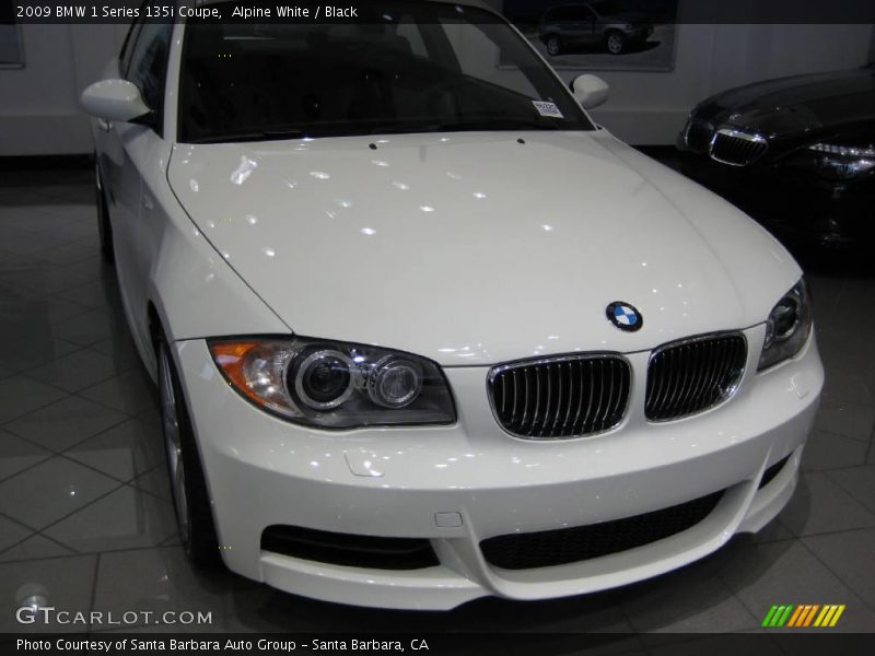Alpine White / Black 2009 BMW 1 Series 135i Coupe