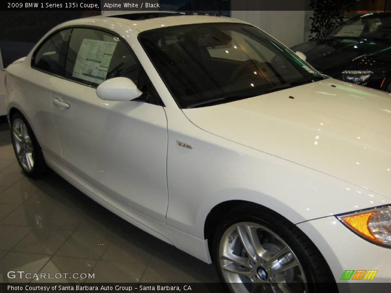 Alpine White / Black 2009 BMW 1 Series 135i Coupe