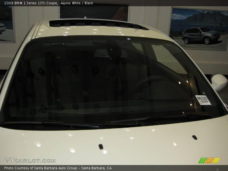 Alpine White / Black 2009 BMW 1 Series 135i Coupe