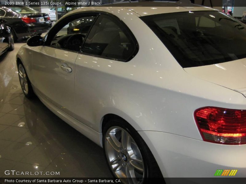 Alpine White / Black 2009 BMW 1 Series 135i Coupe
