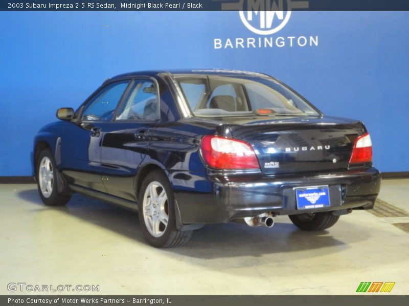 Midnight Black Pearl / Black 2003 Subaru Impreza 2.5 RS Sedan