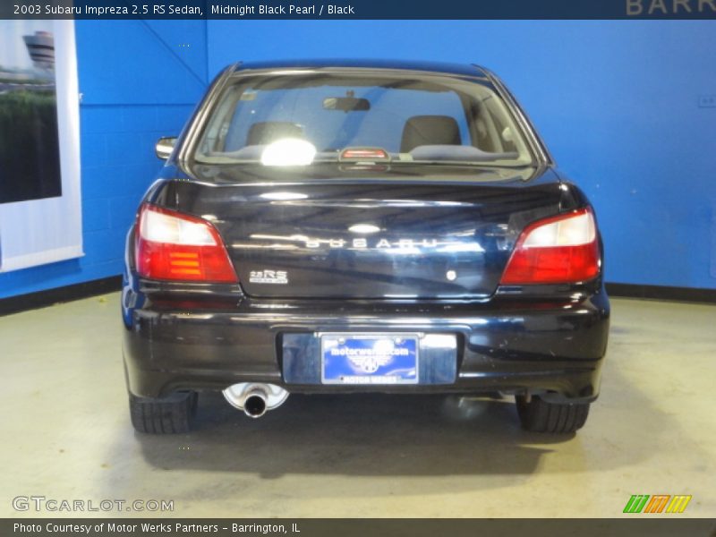 Midnight Black Pearl / Black 2003 Subaru Impreza 2.5 RS Sedan