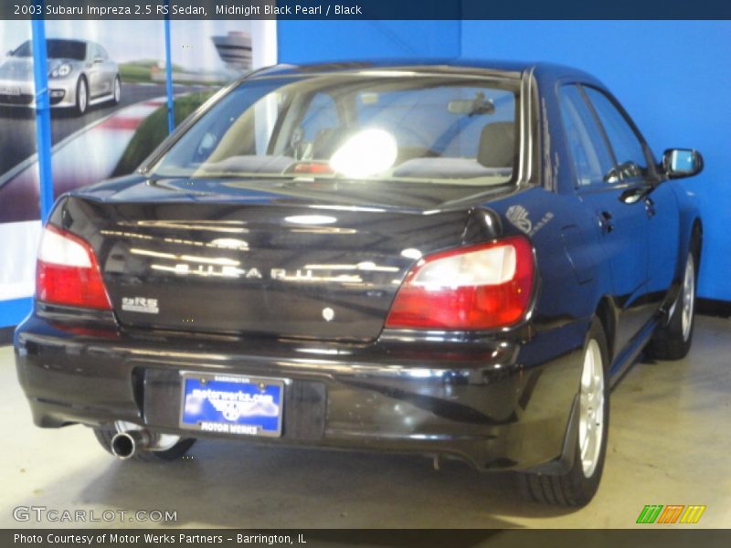 Midnight Black Pearl / Black 2003 Subaru Impreza 2.5 RS Sedan