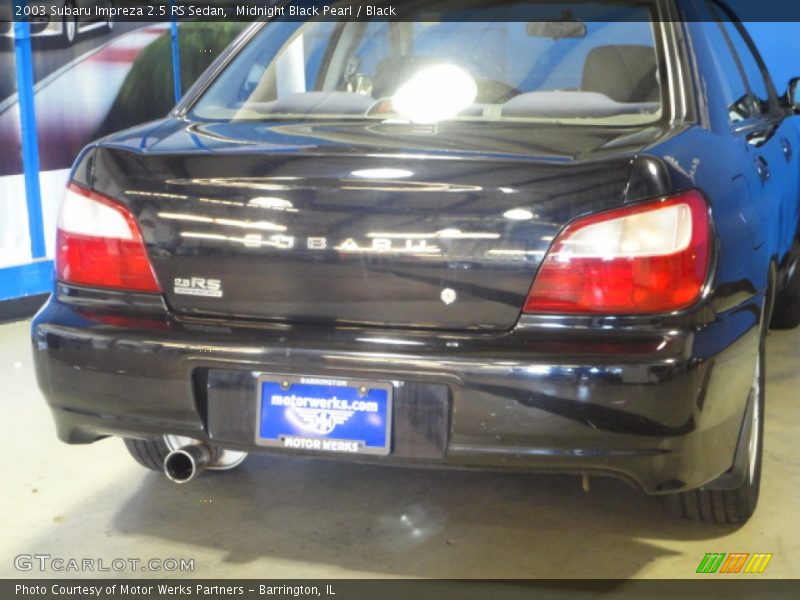 Midnight Black Pearl / Black 2003 Subaru Impreza 2.5 RS Sedan
