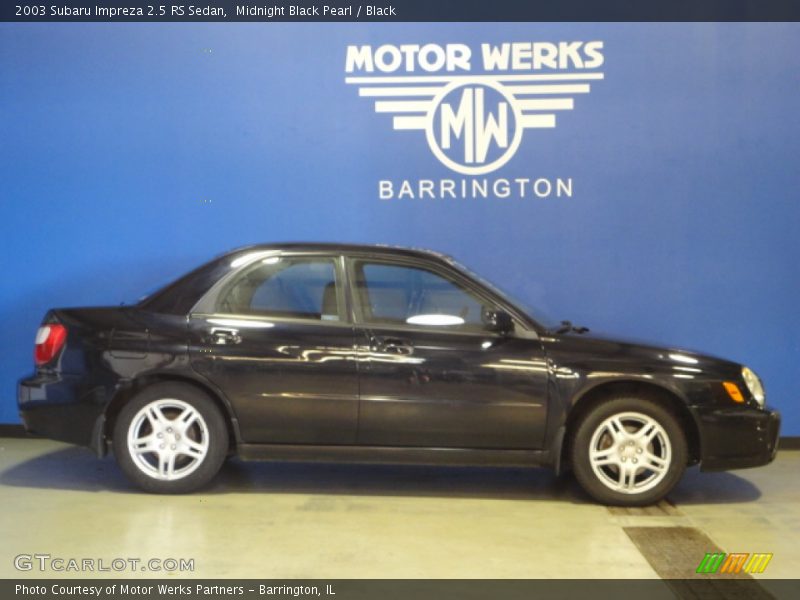 Midnight Black Pearl / Black 2003 Subaru Impreza 2.5 RS Sedan