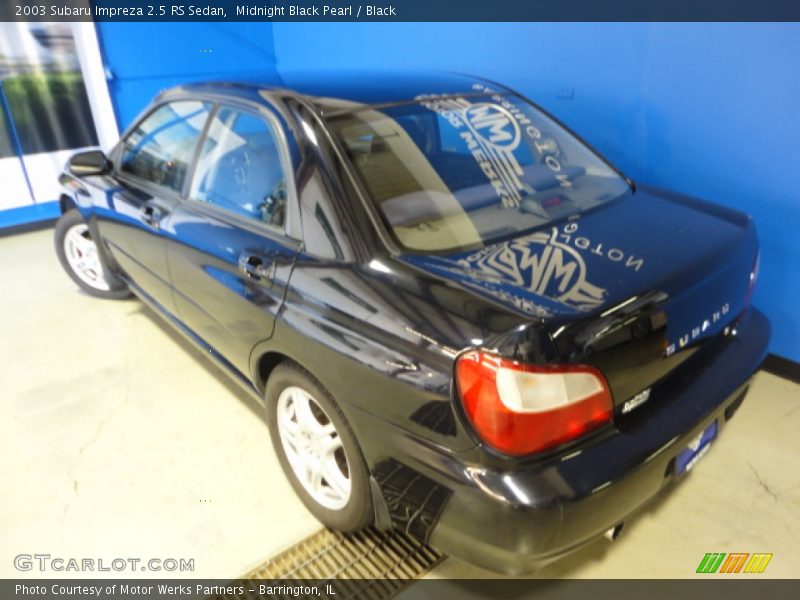 Midnight Black Pearl / Black 2003 Subaru Impreza 2.5 RS Sedan