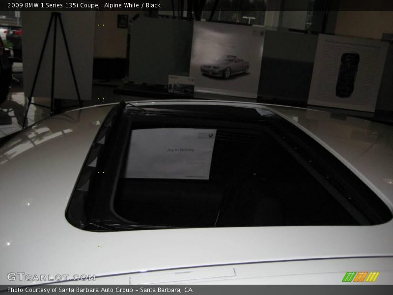Alpine White / Black 2009 BMW 1 Series 135i Coupe
