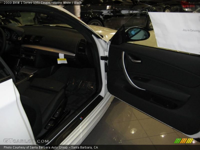 Alpine White / Black 2009 BMW 1 Series 135i Coupe