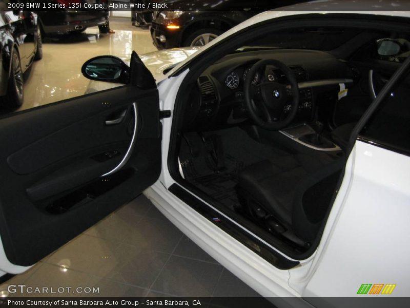 Alpine White / Black 2009 BMW 1 Series 135i Coupe