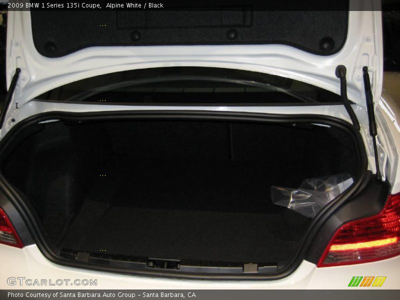 Alpine White / Black 2009 BMW 1 Series 135i Coupe