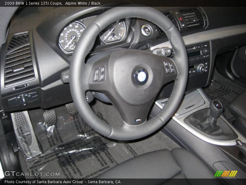 Alpine White / Black 2009 BMW 1 Series 135i Coupe