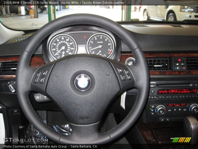 Alpine White / Saddle Brown Dakota Leather 2009 BMW 3 Series 328i Sport Wagon