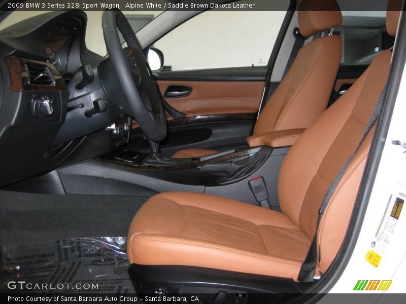Alpine White / Saddle Brown Dakota Leather 2009 BMW 3 Series 328i Sport Wagon
