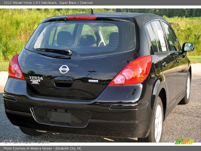 Super Black / Charcoal 2012 Nissan Versa 1.8 S Hatchback