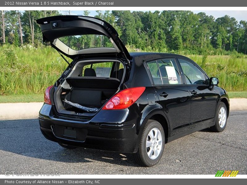 Super Black / Charcoal 2012 Nissan Versa 1.8 S Hatchback