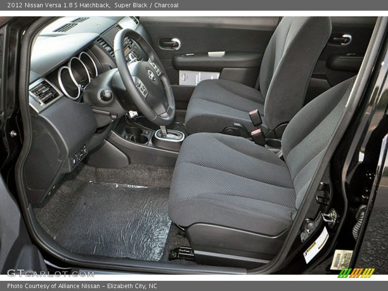 Super Black / Charcoal 2012 Nissan Versa 1.8 S Hatchback