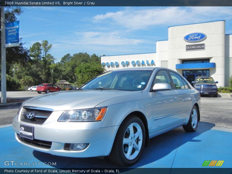 Bright Silver / Gray 2008 Hyundai Sonata Limited V6