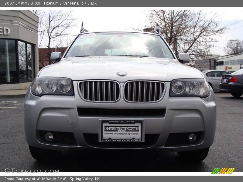 Titanium Silver Metallic / Black 2007 BMW X3 3.0si