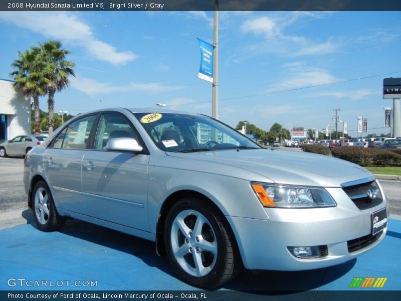 Bright Silver / Gray 2008 Hyundai Sonata Limited V6