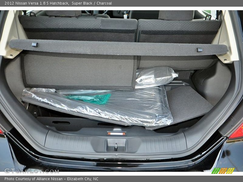 Super Black / Charcoal 2012 Nissan Versa 1.8 S Hatchback