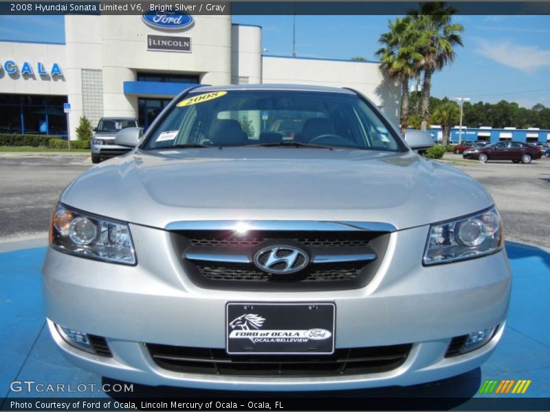 Bright Silver / Gray 2008 Hyundai Sonata Limited V6