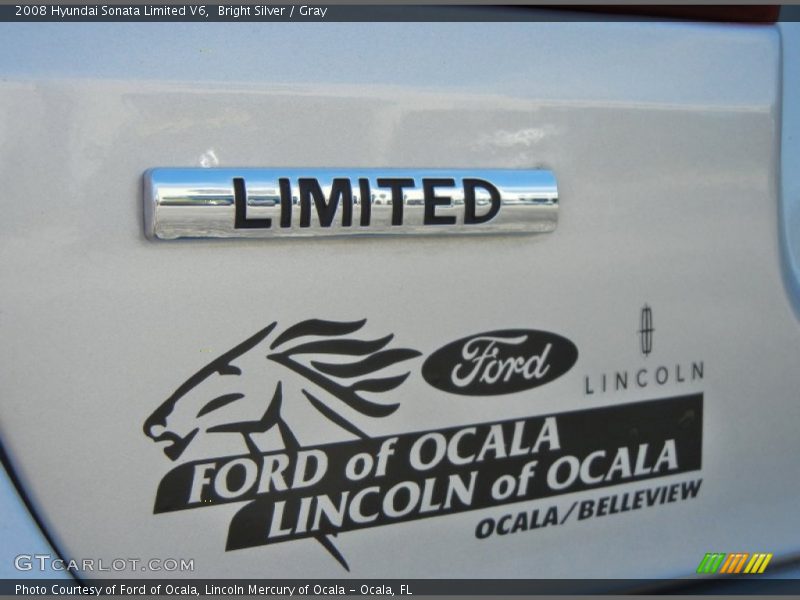 Bright Silver / Gray 2008 Hyundai Sonata Limited V6