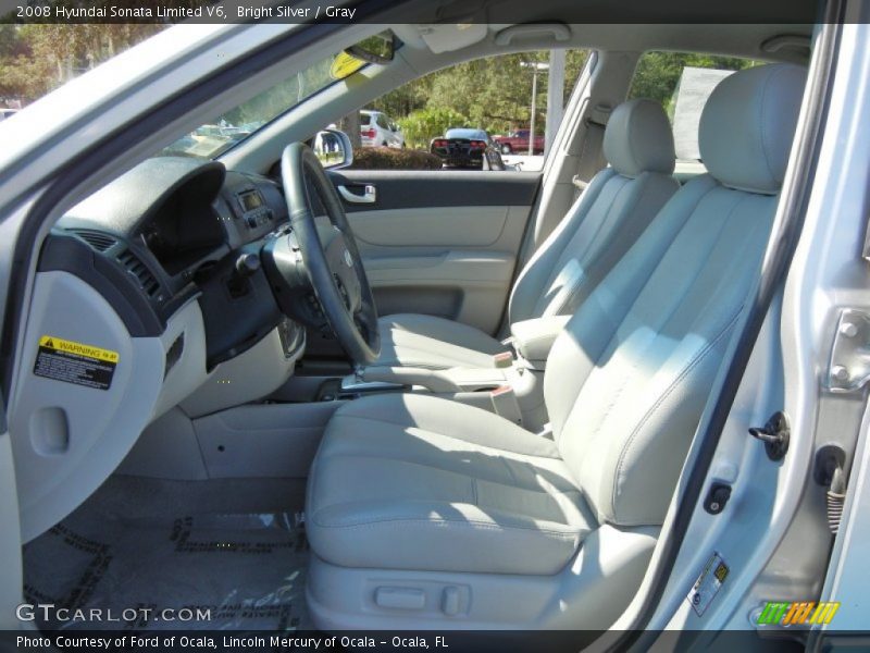 Bright Silver / Gray 2008 Hyundai Sonata Limited V6