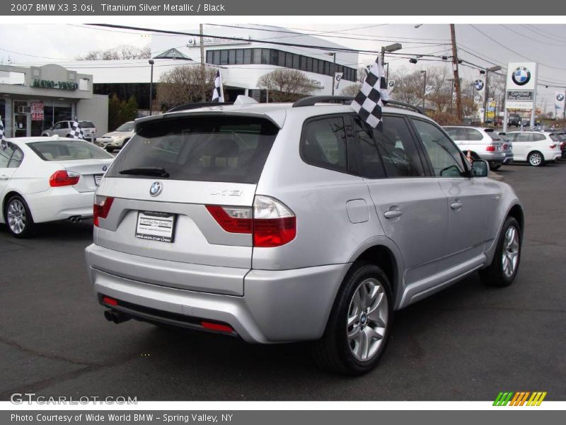 Titanium Silver Metallic / Black 2007 BMW X3 3.0si