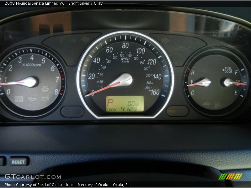 Bright Silver / Gray 2008 Hyundai Sonata Limited V6