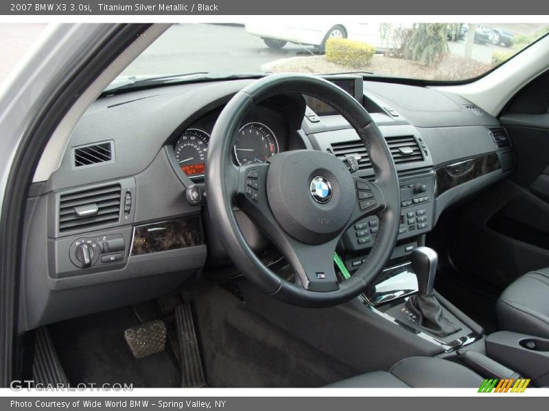 Titanium Silver Metallic / Black 2007 BMW X3 3.0si