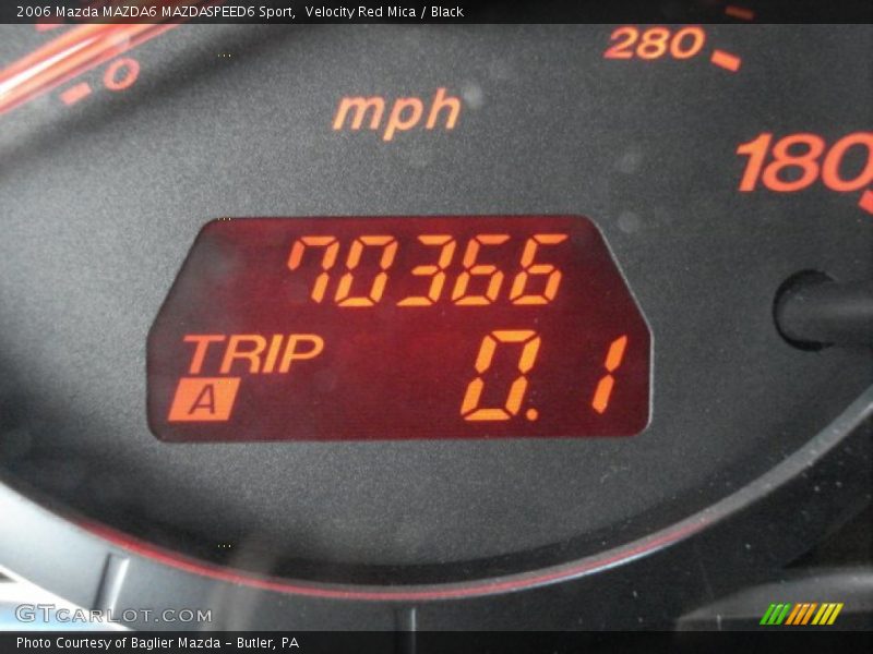 Velocity Red Mica / Black 2006 Mazda MAZDA6 MAZDASPEED6 Sport
