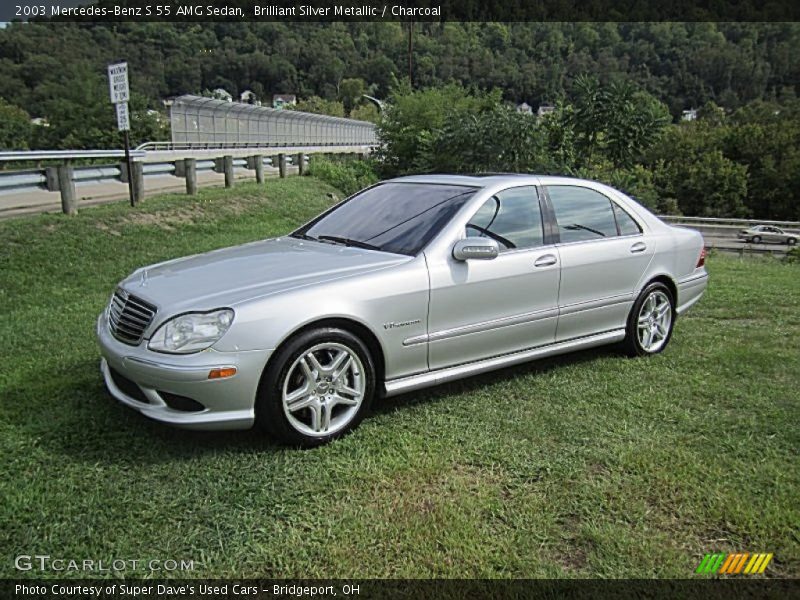 Brilliant Silver Metallic / Charcoal 2003 Mercedes-Benz S 55 AMG Sedan