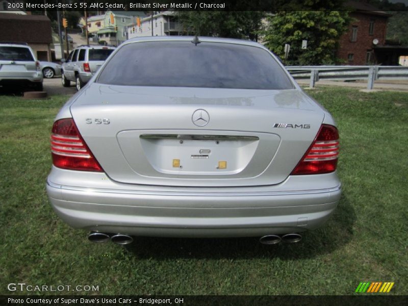 Brilliant Silver Metallic / Charcoal 2003 Mercedes-Benz S 55 AMG Sedan