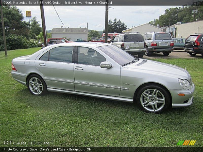 Brilliant Silver Metallic / Charcoal 2003 Mercedes-Benz S 55 AMG Sedan