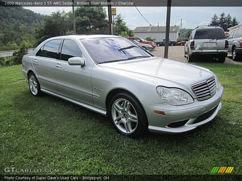 Brilliant Silver Metallic / Charcoal 2003 Mercedes-Benz S 55 AMG Sedan