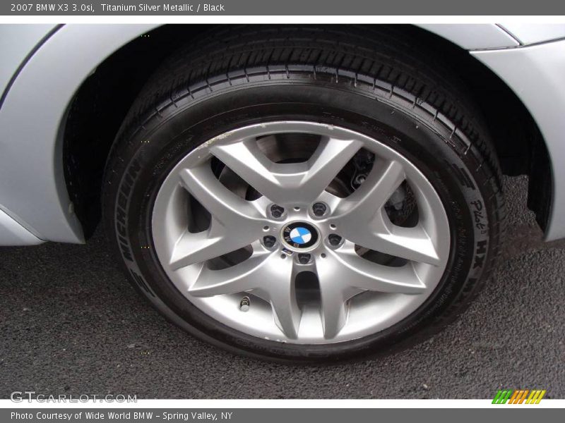 Titanium Silver Metallic / Black 2007 BMW X3 3.0si