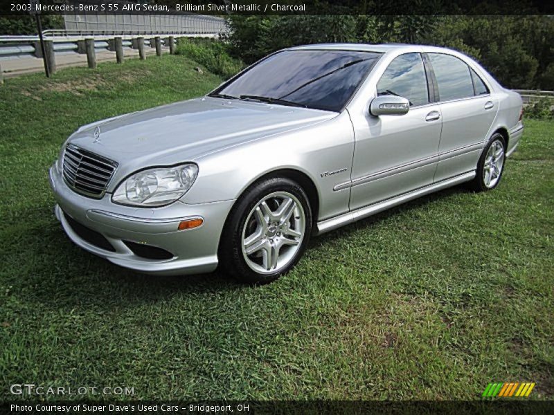 Brilliant Silver Metallic / Charcoal 2003 Mercedes-Benz S 55 AMG Sedan