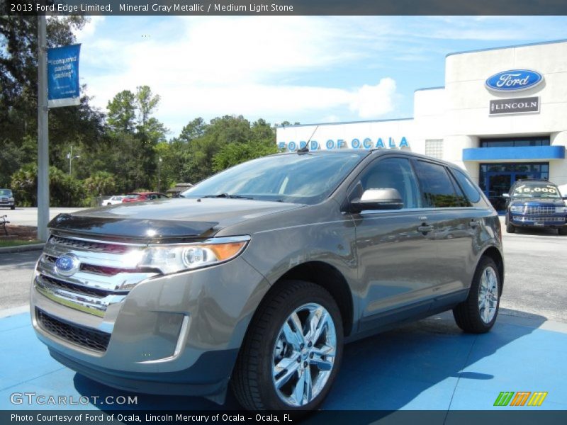 Mineral Gray Metallic / Medium Light Stone 2013 Ford Edge Limited