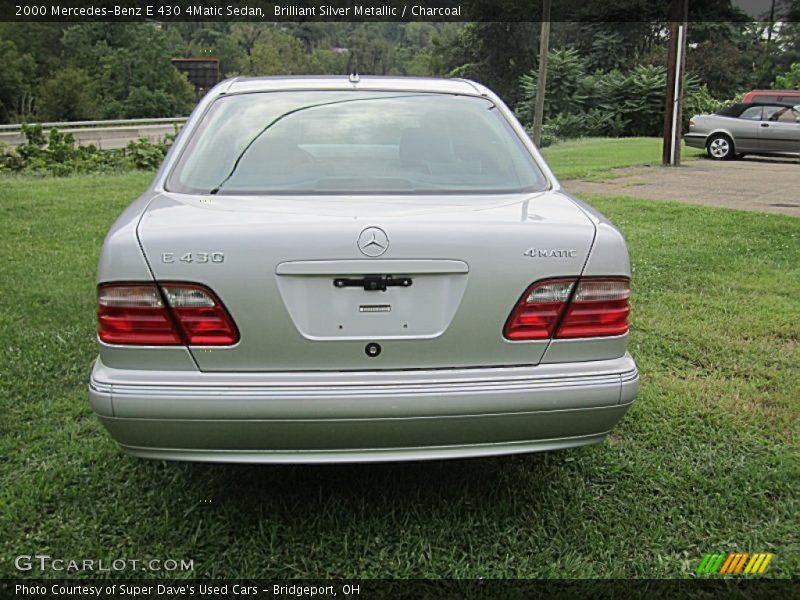 Brilliant Silver Metallic / Charcoal 2000 Mercedes-Benz E 430 4Matic Sedan