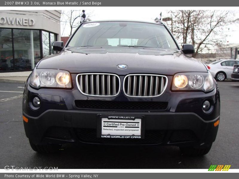 Monaco Blue Metallic / Sand Beige 2007 BMW X3 3.0si
