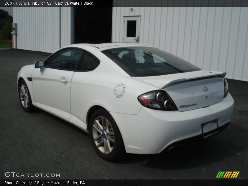 Captiva White / Black 2007 Hyundai Tiburon GS