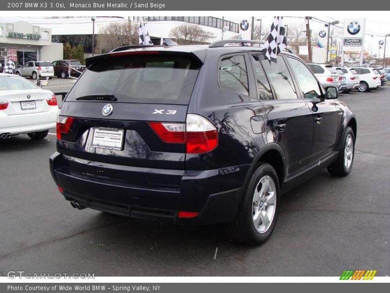 Monaco Blue Metallic / Sand Beige 2007 BMW X3 3.0si