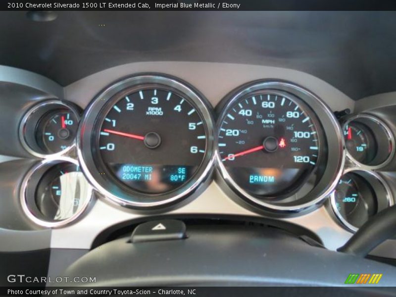 Imperial Blue Metallic / Ebony 2010 Chevrolet Silverado 1500 LT Extended Cab