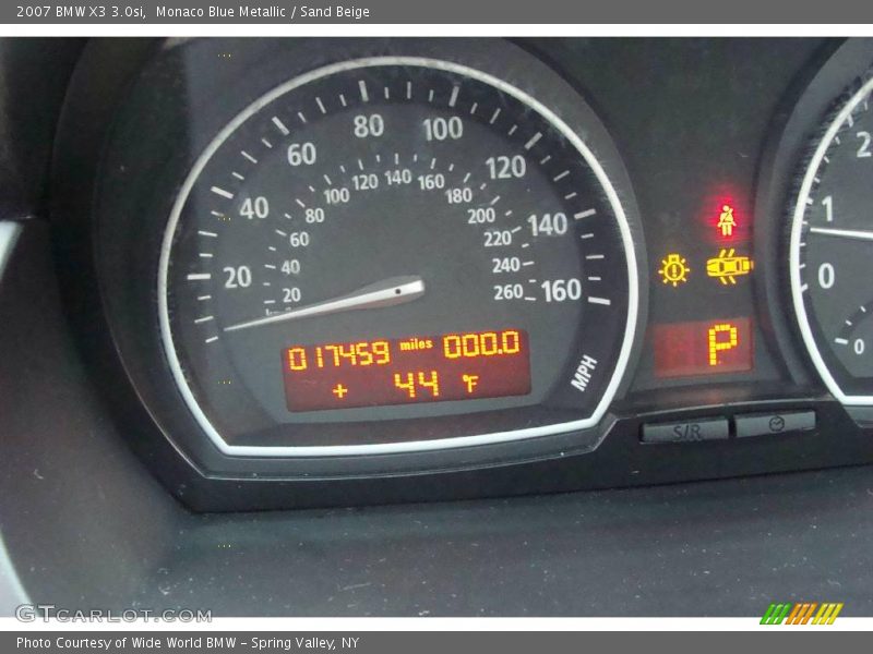 Monaco Blue Metallic / Sand Beige 2007 BMW X3 3.0si